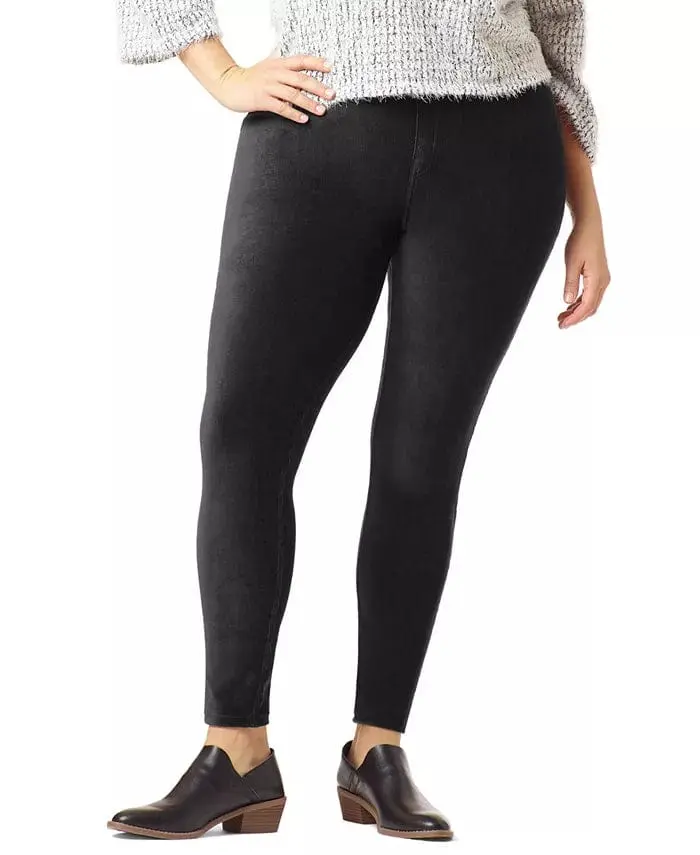 Hue Corduroy Leggings Black XS and Plus Size 1X