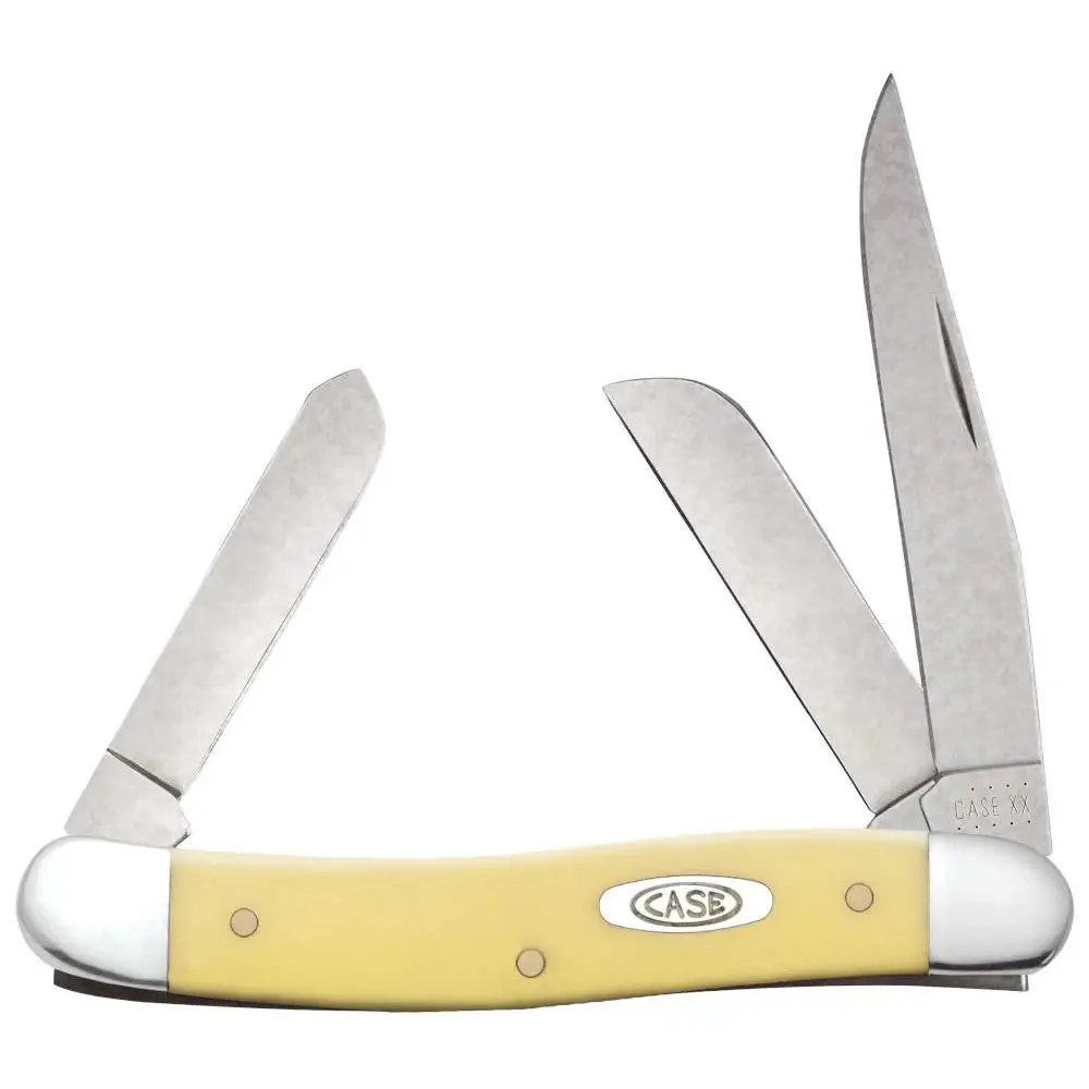 Case XX Medium Stockman Pocket Knife – Yellow Synthetic, Carbon V Steel