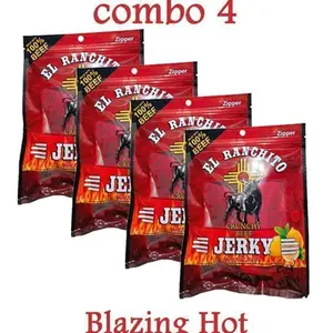 Blazing Hot El Ranchito Crunchy Beef Jerky Net Wt. 2 oz