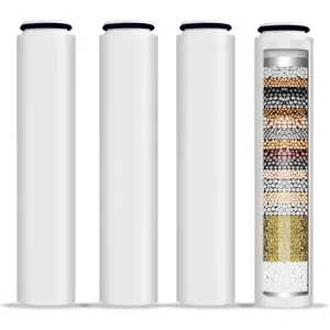 4 Pack Replacement Filters Compatible With Handheld Shower Head, Water Filter For Water Softening, Removes Chlorine (White)