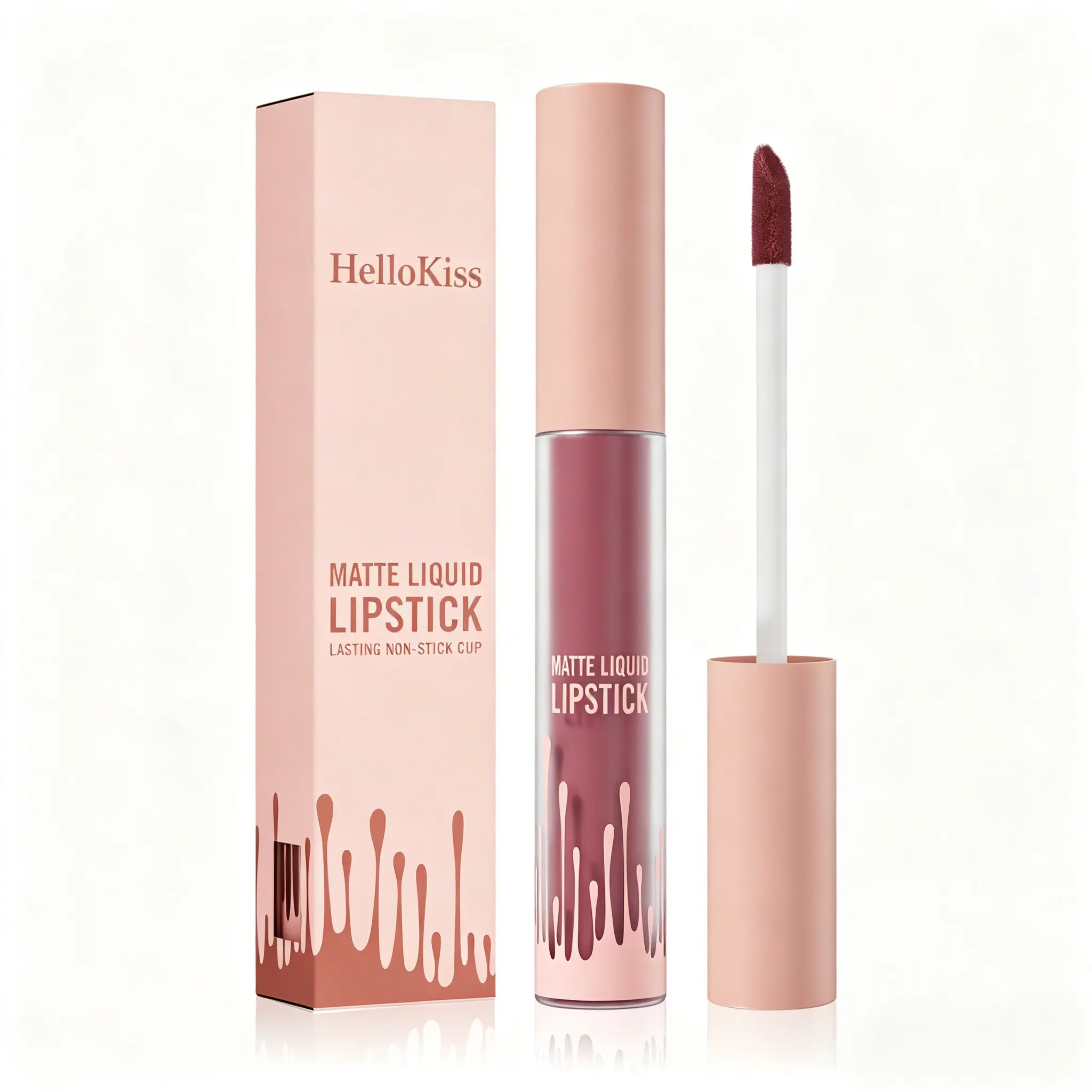 Velvet Matte Liquid Lipstick Cosmetic - Waterproof, Long-Wearing, Transfer-Resistant, Lightweight, Non-Drying, Highly Pigmented Universal Lip Tint Tube, Lip Care Essential That Contains Neither Harmful Additives