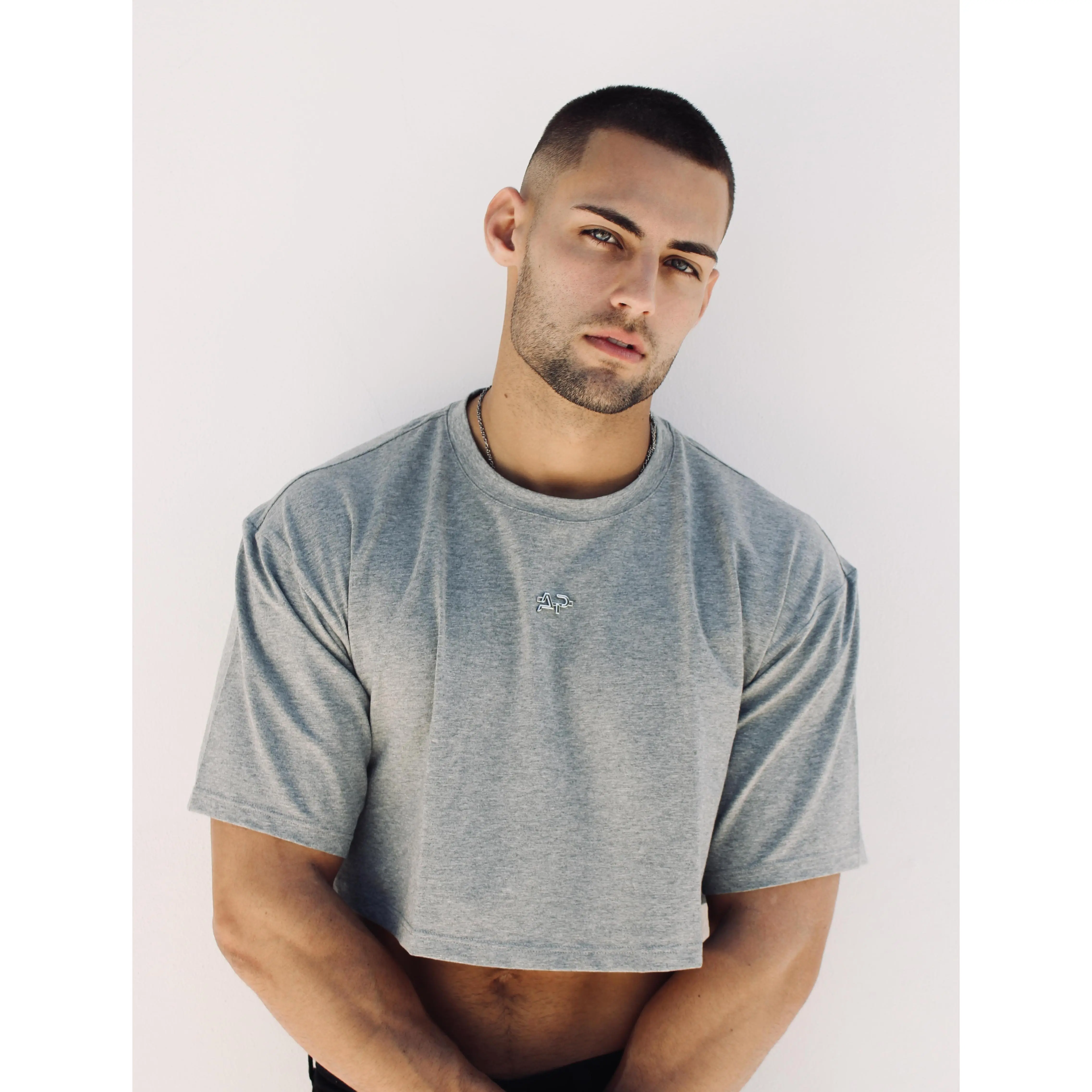 Oversized Crop Top - Gray by Abel P Comfort - TikTok Shop