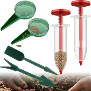 6 Piece Mini Seed Sower Set, 5 Speed Adjustable Planting Tool, Handheld Seed Planter for Small Seeds, Manual Sprouter Kit for Gardeners