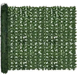 Artificial ivy privacy fence roll screen128 by sqft uvanti faux hedge fence and fake ivy vine leaf wall panels for indooroutdoor green backdrop garden greenery decor