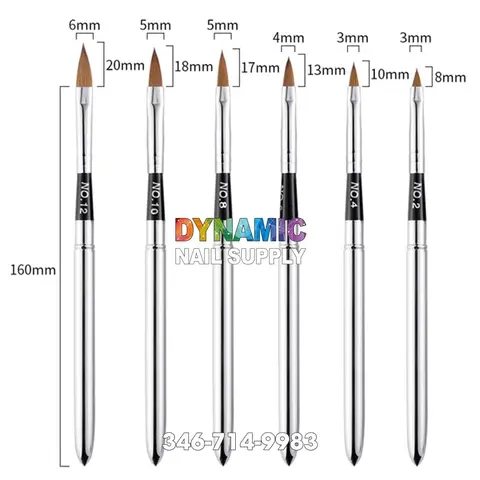 3D flowers sculpting brush set - 6 different sizes