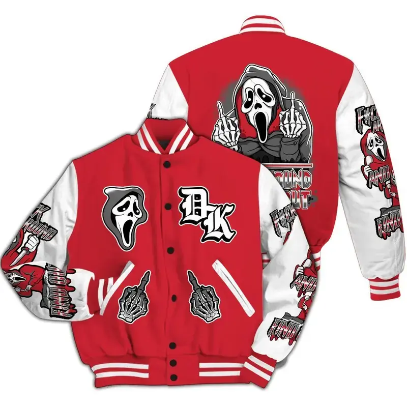 Varsity Jacket To Match Bunny 2026 8s - F#CK And Find Out Graphic All Over Print, Unisex Baseball Jacket, Varsity Sport Coat