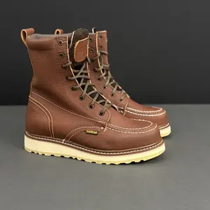 813 Light Brown 8 Inch Work Boot Mens Lace-up Comfortable Inserts Made In Mexico Round Toe Durable Construction