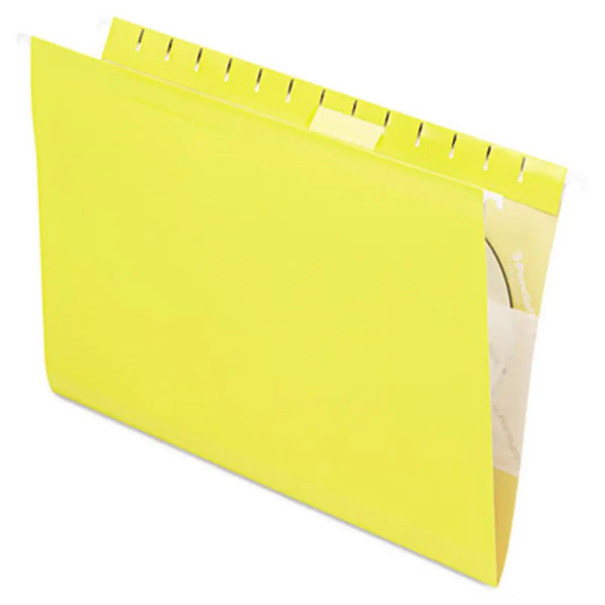 Pendaflex 415315YEL Reinforced Hanging File Folders - Kraft Paper, Legal Size, Yellow, 11 Pt. Stock, Extra Durability, Standard Type, Printer Tabs, Letter Size Inserts, New Dispenser Box, 25/Box, Exceptional Tear And Fold Strength