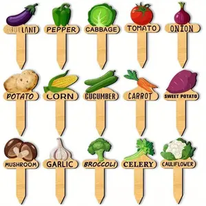 Wooden Floral Record Vegetable Plant Tags, Garden Gardener Labels, Wooden Insert for Potted Plants, Durable & Reusable