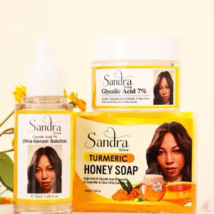 Sandra Glow Skin Care Set 3pcs & Free Gift Organic  Honey & Turmeric