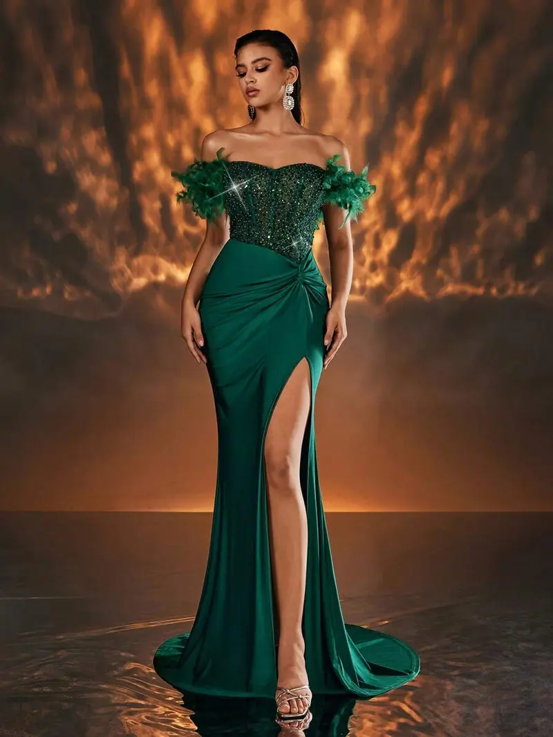 prom dress dark green shimmery - TikTok Shop prom dress dark green shimmery - TikTok Shop