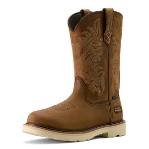 10063860 Ariat Men's Activator Argo Waterproof Round Toe Work Boot - Distressed Brown