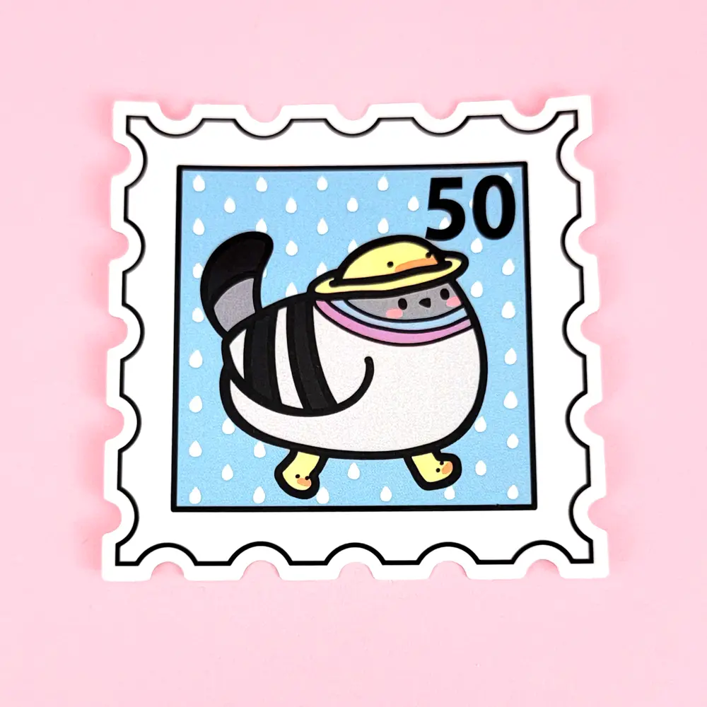 CLEARANCE Vinyl Sticker - Ducky Boots Poe Stamp