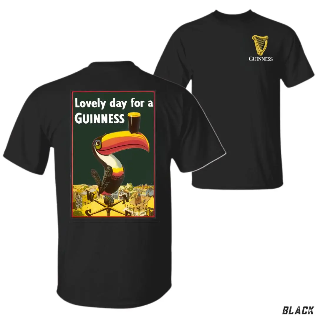 Lovely Day For A Guinness T-Shirt – Toucan Poster Graphic, Perfect Gift for Fans and Collectors, Unisex Cotton Tee