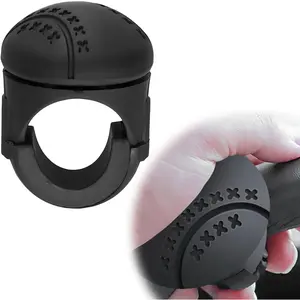 Silicone Steering Wheel Knob New Gen Anti-Slip Universal for Cars Trucks Boats Tractors Black 3.5" with Installation Tools