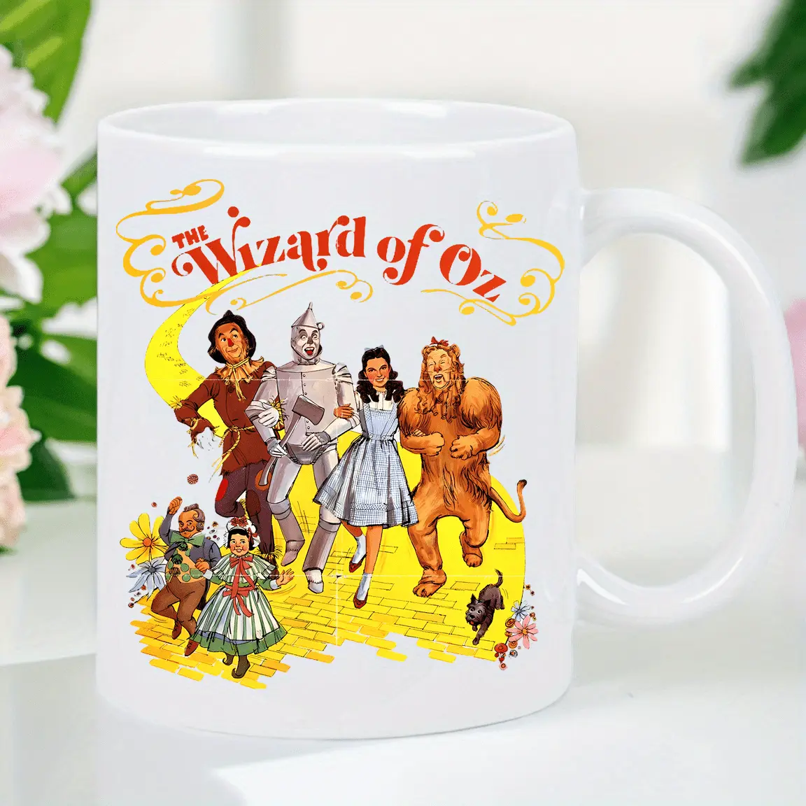 1pc The Wizard of Oz Ceramic Coffee Mug 11oz - Insulated Reusable Mug with Dorothy, Scarecrow, Tin for Man & Cowardly Lion Design, Hand Wash Only, Collectible Gift for Fans, Collectible Coffee Mug |   Whimsical Mug Design |   Reusable Drinkware, Coffee Ba