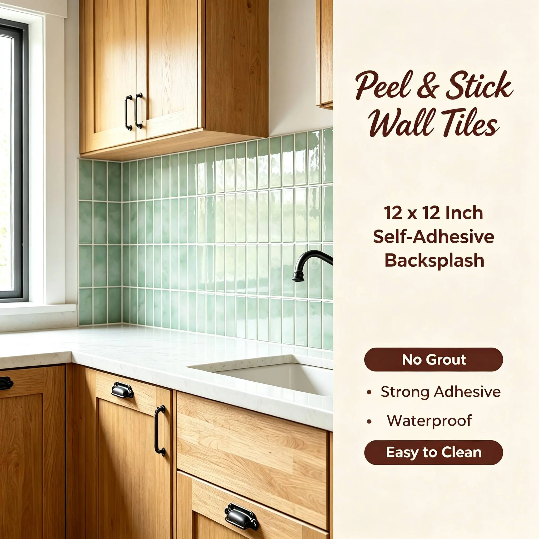 MOONFUN Minimalist Geometric Peel-and-Stick Wall Tiles (10Pcs, 1.2mm Thick) - Waterproof Vinyl Backsplash with Faux Ceramic Texture, Heat/Oil-Proof Hollow Butterfly Panels for Kitchen/Bathroom DIY Decor by DIY Users