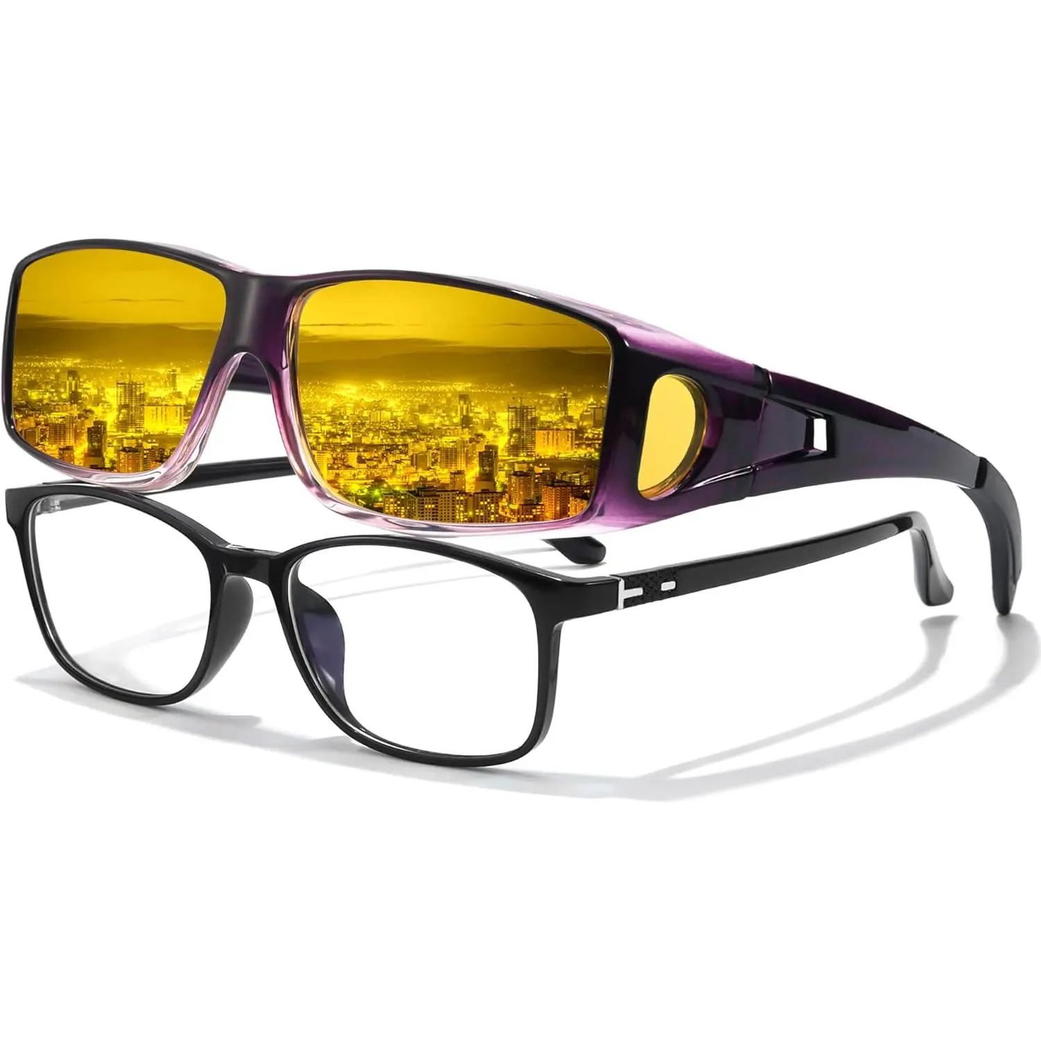 A07 Gradient Purple Frame/ Yellow L