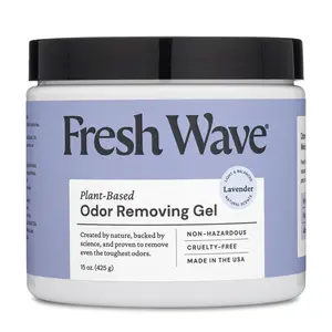 Fresh Wave Lavender Odor Removing Gel, 15 oz. | Odor Absorbers for Home | Safer Odor Relief | Natural Plant-Based Odor Eliminator | Every 15 oz. Lasts 30-60 Days | for Cooking, Trash & Pets