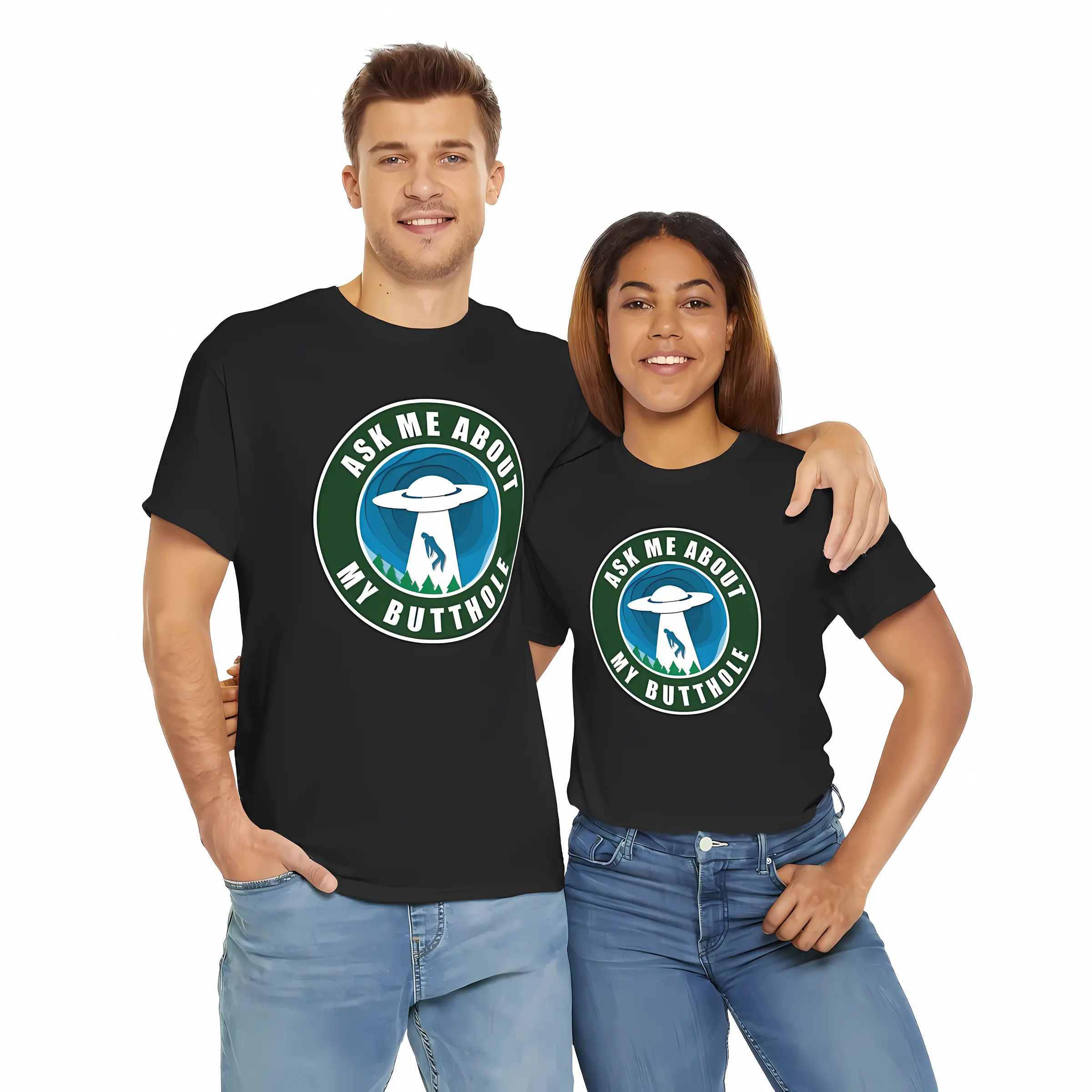 ASK ME ABOUT MY UFO ALIEN ABDUCTION T-SHIRT - DID I GET PROBED BY THE UFO friday the