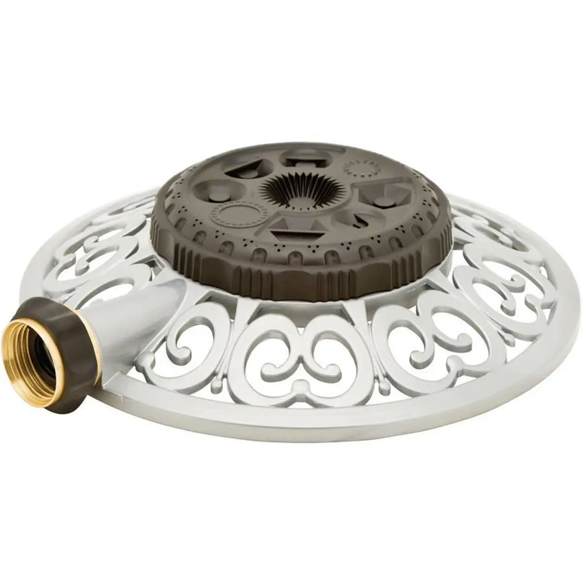 Melnor Ornamental Turret Sprinkler Head Watering Equipment - Single Unit Outdoor Irrigation System, 0.75 lbs Decorative Metal Base, 8 Patterns (8 Different Patterns), Circular/Rectangular Coverage, Leisure & Personal Use Home Improvement Garden Supplies