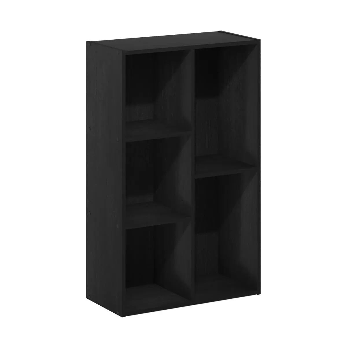 Furinno Luder 5-Cube Open Storage System Shelf - Modular Cabinets Racks & Shelves, No-Tool Assembly, Simple Design, Durable Blackwood, Sturdy, Odor-Free, 31.5 x 19.65 x 9.37 in, 20.28 lbs, Multi-Room Use, Assembly Note Included, Assembly Required