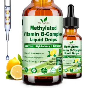 Methylated B Vitamin Liquid Drops, 9-in-1 Methylated B Vitamins, Super Methylated B Vitamins, Supports MTHFR, Energy, Mood, Nerve & Brain Health