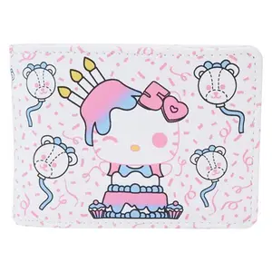 Sanrio Hello Kitty 50th Anniversary Cake All-Over Print Funko Wallet with Cute Design and Colorful Elements Perfect for Collectors and Fans