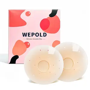 WEPOLD The invisible bra is made of silicone material, providing painless nipple protection. It can be reused and offers seamless coverage. It is suitable for backless dresses and women's clothing.
