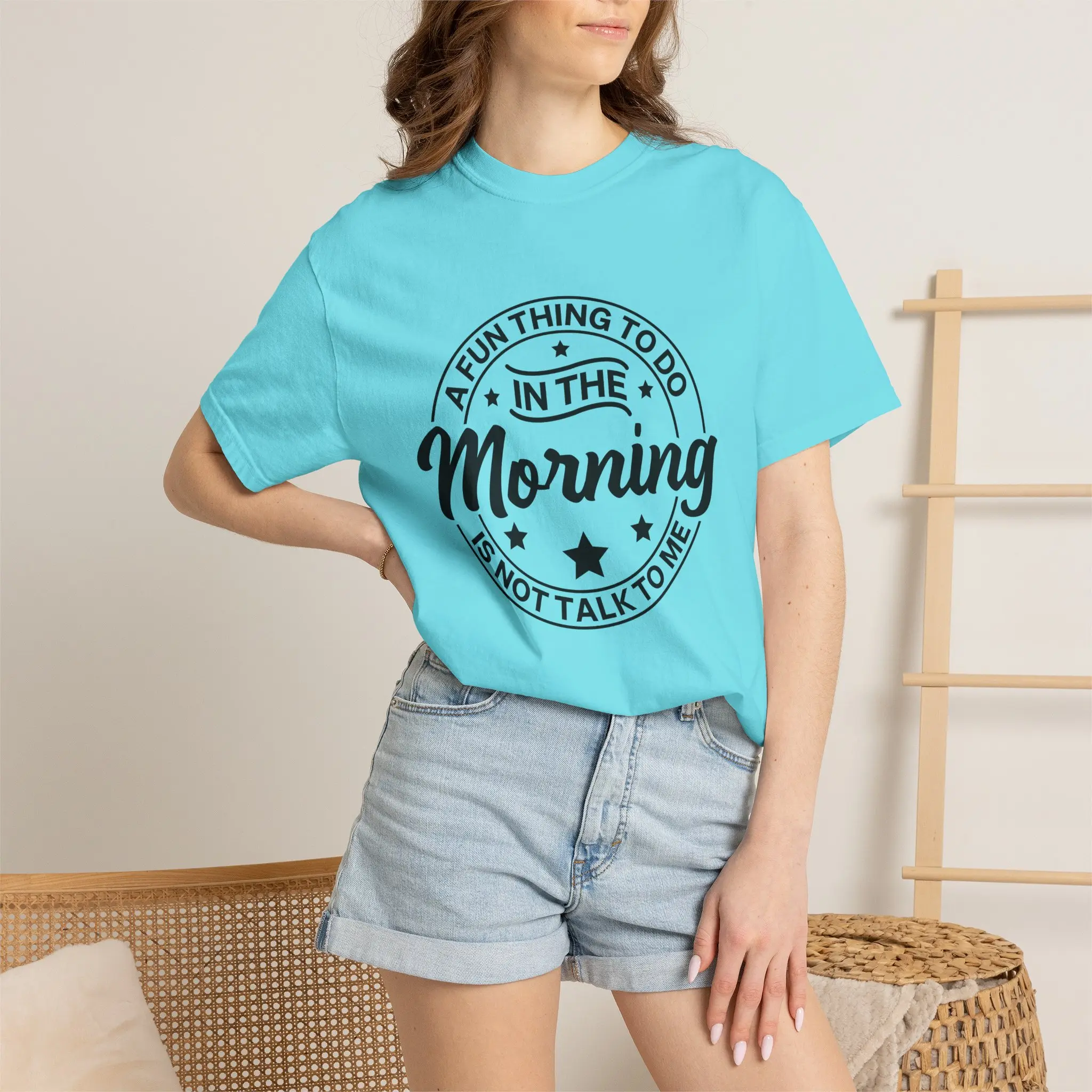 Morning Not A Talker T-Shirt — "A Fun Thing To Do In The Morning Is Not Talk To Me" Graphic Tee