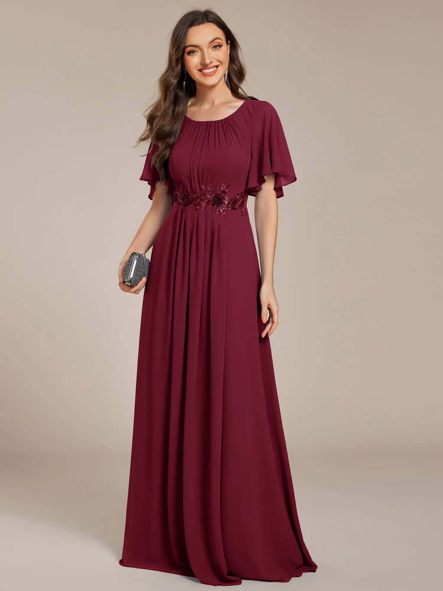 Ever-Pretty 2026 dress Short Sleeve Pleated Applique A-Line Floor-Length Formal Evening Dress for Ever-Pretty 2026 dress Short Sleeve Pleated Applique A-Line Floor-Length Formal Evening Dress for
