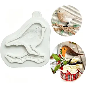 Silicone Mold for DIY Cake Decoration, Bird Shape Sugar Art Molding Tool, Reusable Baking Kit for Home Birthday Parties Festivals