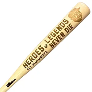 Heroes Get Remembered But Legends Never Die Engraved Baseball Bat