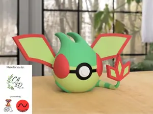 Flygon Ball - 1st Print - High-Quality PLA, 3D Printed Pokeball Figure, Decor