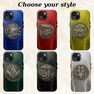Mighty Morphin Power Ranger Tough Case For iPhone 16/15/14/13/12/11/X Plus Pro Max Mini - Power Coin Phone Case