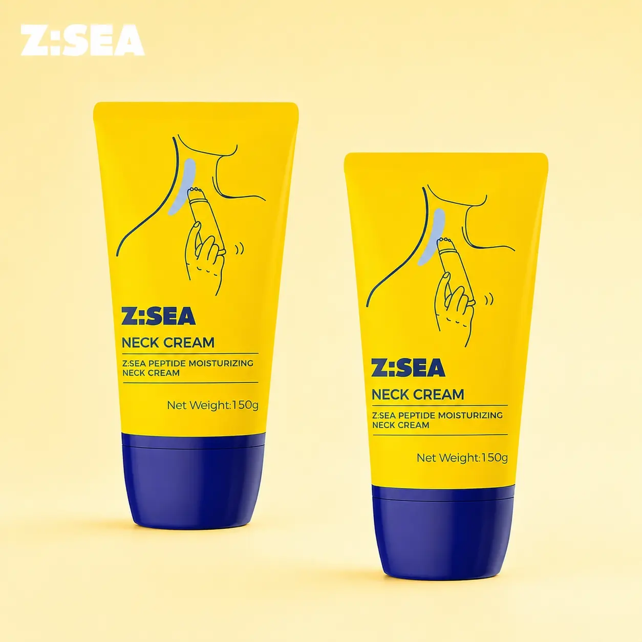 Z:SEA Neck Cream (2-pack): Firms and lifts, reduces wrinkles, deeply moisturizes, no animal testing, 150g Neck Firming Stick Radiant,travel essentials,sunscreen