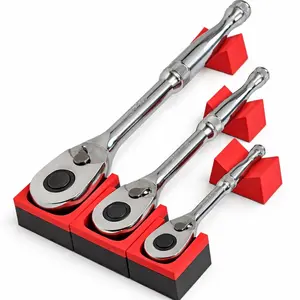Magnetic Ratchet Organizer Set (3PCS 1/4”, 3/8”, 1/2”) | Strong N52 Magnet Tool Holder for Toolbox | ToolixOne (TOOLS NOT INCLUDED)