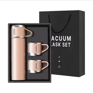 500ML Vacuum Flasks - High-Quality Insulated Stainless Steel Water Bottles for Travel & Home Use Pink Set Set Drinkware