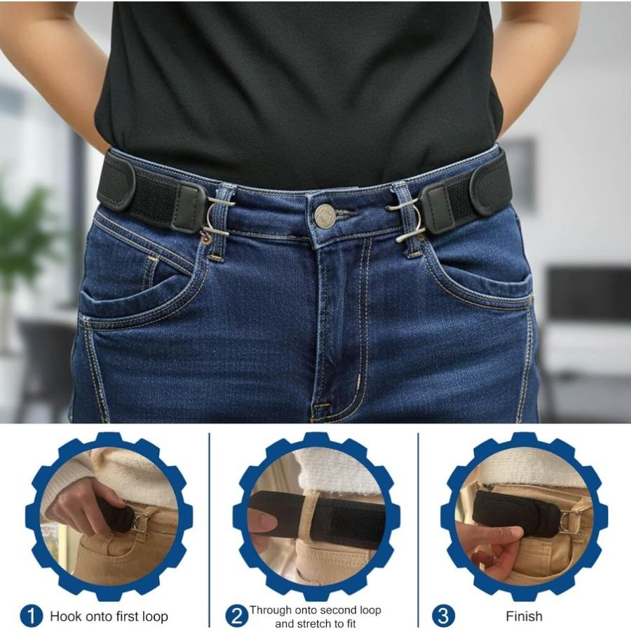 No Show Invisible Belt for Men & Women, Adjustable Non-Elastic Fabric Belt for Jeans, Pants with Belt Loops No Show Invisible Belt for Men & Women, Adjustable Non-Elastic Fabric Belt for Jeans, Pants with Belt Loops