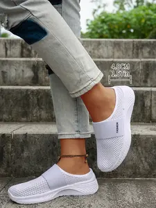 Women's Mesh Casual Shoes, Comfortable and Fashionable, New Versatile Design, Indoor Home Slippers, Daily Outdoor Flat Sandals