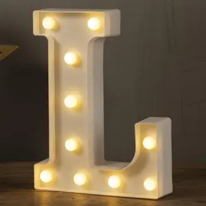 Light Up Letters L, LED Marquee Letters Light Sign 26 Alphabet and 10 Number Big Lights Letter for Party Birthday Bar Battery Powered Christmas Decor Letter Lights (Warm White)