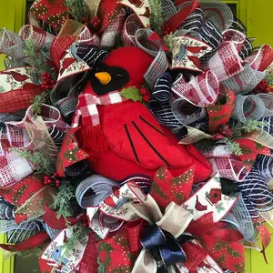 Cardinal Wreath ,Housewarming,Birthday,Anniversary,New Home