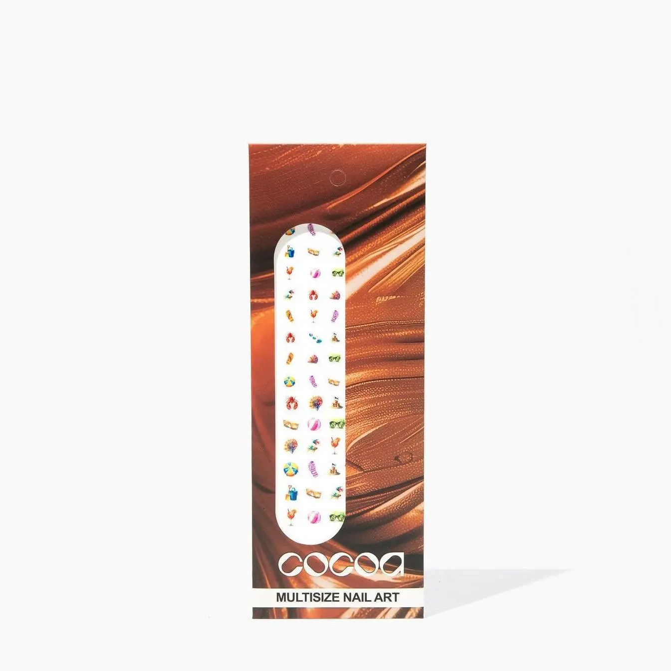 Cocoa Summer Vacation Nail Art Stickers – 90-Piece Beach & Pool Party Decals for DIY Manicures & Nail Techs with UV Protection Multisize 6mm 8mm 10mm