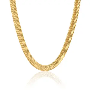 Aprilery Wide Ribbed Herringbone Flat Snake Chain Necklace for Women Modern Everyday Jewelry Purple Cubic Zirconia Double Heart Pendant