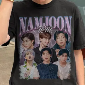 Limited NamJoon 90s Bootleg T-Shirt, Rap Monster Vintage T-shirt, Kim NamJoon Kpop Vintage Shirt, NamJoon Kpop Gifts For Him Or Her