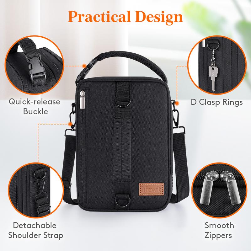 Lifewit Expandable Lunch Bag with 2 Ice Packs for Men Women Adult, Portable Cooler Bag for Work College Travel, 6.5L 12 Cans, Insulated Lunch Box