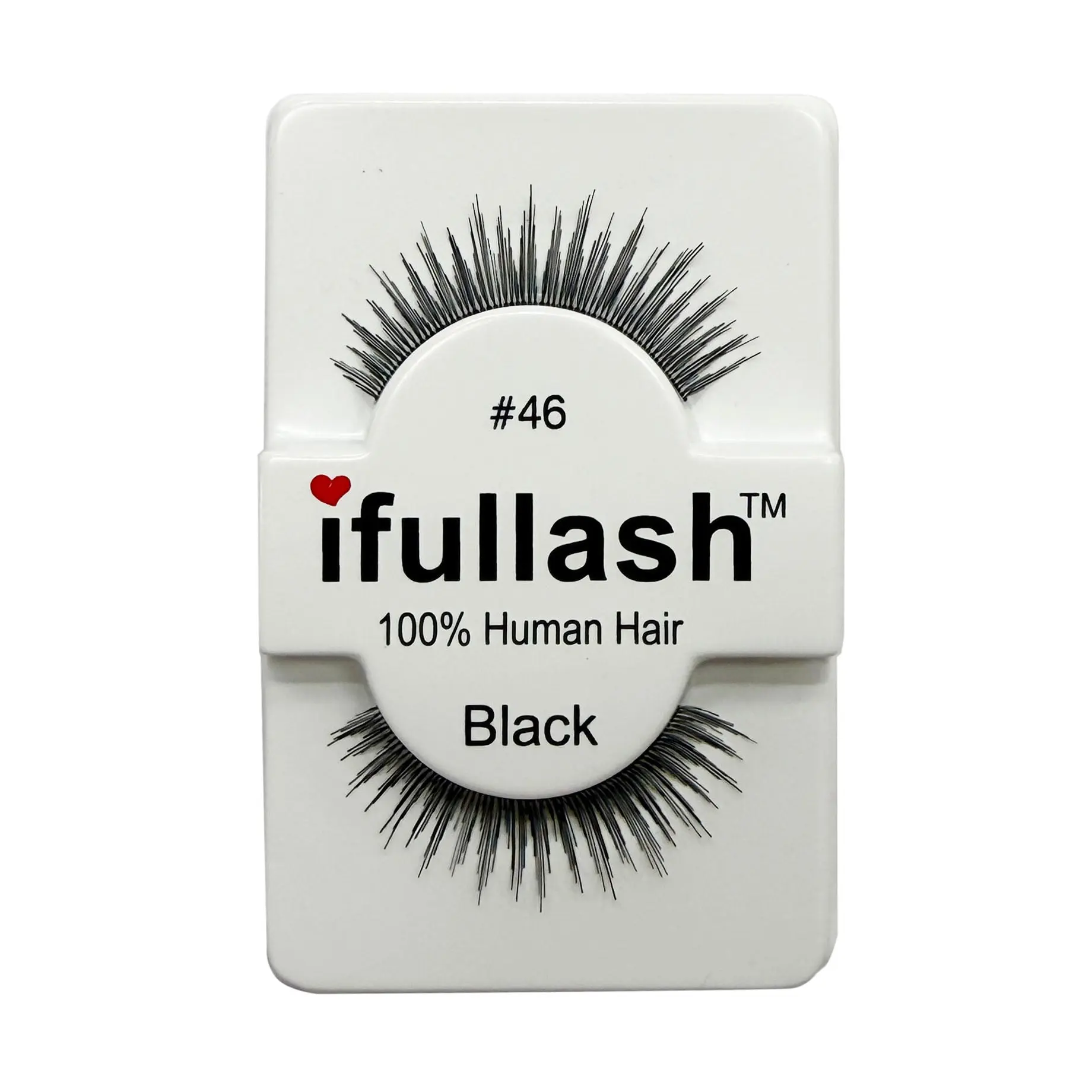 #46 ifullash 100% Human Hair Eyelashes - 6 or 12 Pairs