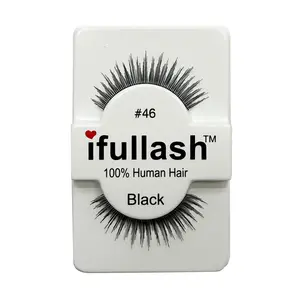 #46 ifullash 100% Human Hair Eyelashes - 6 or 12 Pairs