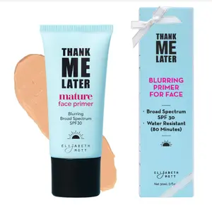 Elizabeth Mott Thank Me Later Blurring Face Primer SPF 30 – Lightweight, Hydrating Makeup Primer - Smooths Fine Lines & Wrinkles for a Soft-Focus Finish – Mineral-Based, Cruelty-Free Formula – 30g