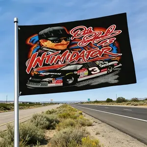 3x5 Ft Dale E Sr#3 NASCAR Flag, Vintage Retro Race Car Polyester Flag, Heavy‑Duty Fade‑Resistant Flag for Man Cave, Garage, Yard & Racing Fan Decor